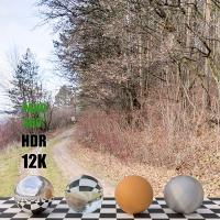 HDR panorama dirt road